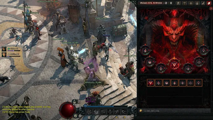 Diablo 4 Seasonal powers inventory showing the Diablo version with the Splinter of Terror
