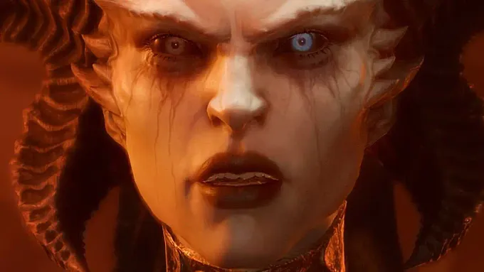 Zoomed in image of Lilith looking slightly confused with eyes wide open and mouth open