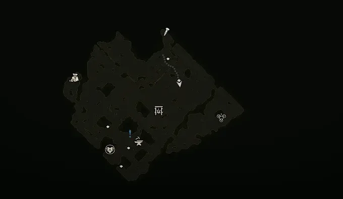Diablo 4 Map of Old Tristram indicating the location of the Cow behind the cathedral on the top of the zone