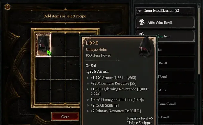 Diablo 4 Season 15 Diablo 2 Runeword crafted through the Horadric Cube
