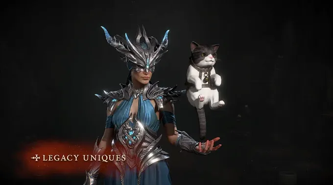 Diablo 4 Season 15 best Legacy Unique shown in the hands of the Sorcerer