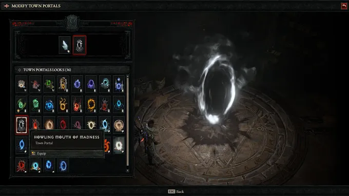 Diablo 4 Howling Mouth of Madness portal cosmetic reward