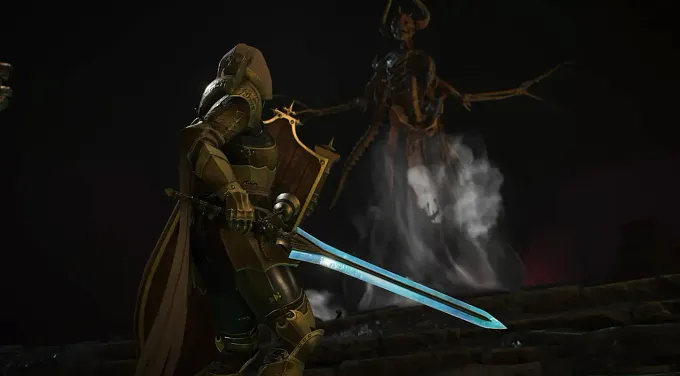 Diablo 4 Season 15 Paladin facing the echo of Mephisto