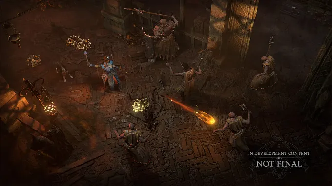 Diablo 4 Season 15 Soul Splinters PTR image from a Sorcerer fighting enemies