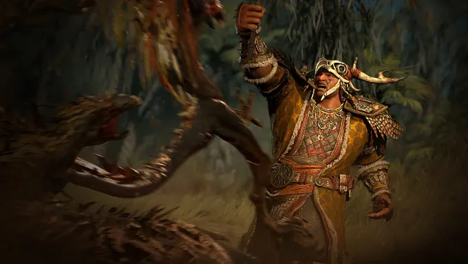 Diablo 4 Druid fighting demons in a forest