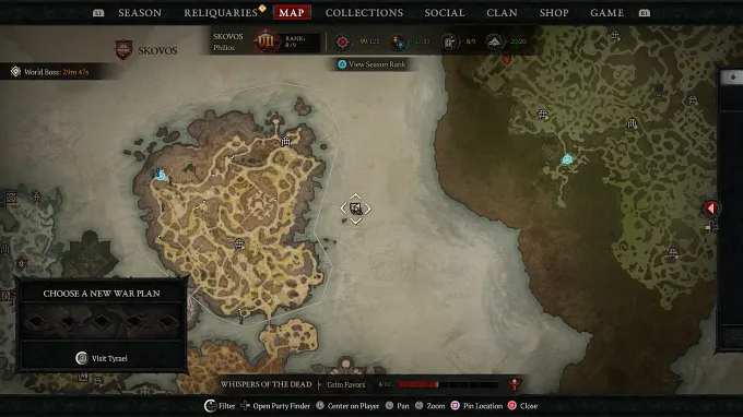 Diablo 4 Forlorn Cellar Island location on the map