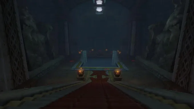 WoW Forever Hall of Thanes entrance, stairs going down deeper into the dungeon