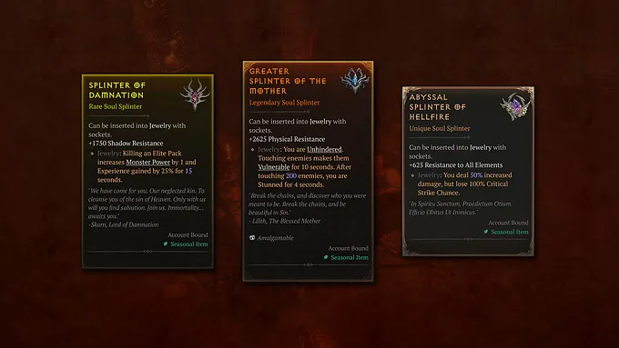 Season 15 Soul Splinters