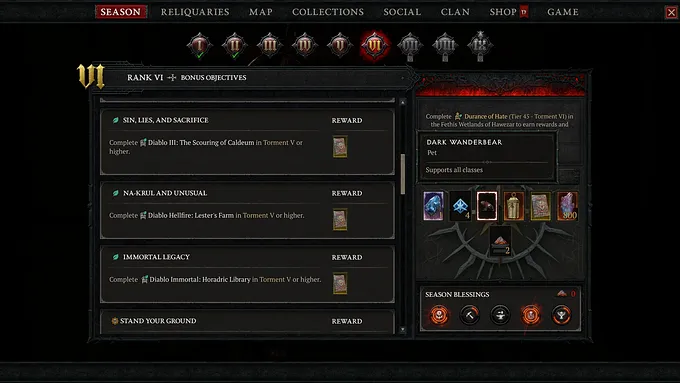 Season 15 Seasonal Journey