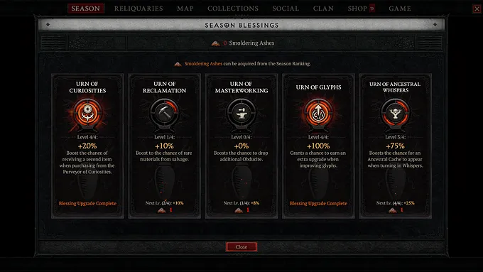 Season 15 Season Blessings