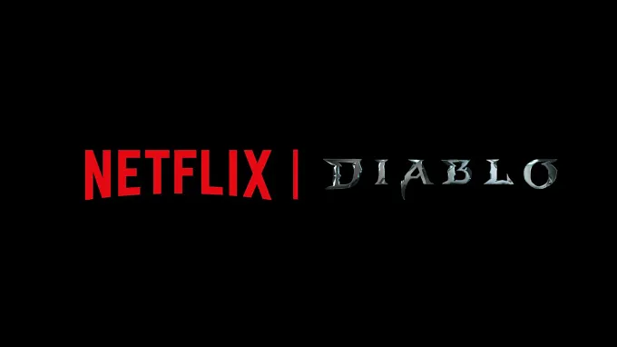 Diablo Netflix Animated Series image with black background and just Netflix and Diablo written on it