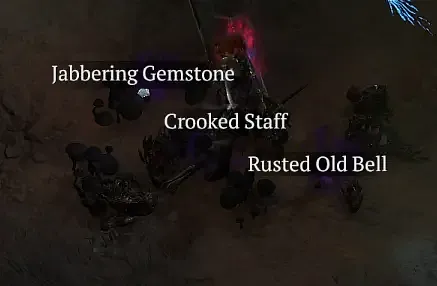 Purple smoke releasing from the mushrooms when you are trying to corrupt them