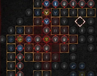 A socketed Glyph with a 3 square radius