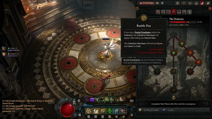 Diablo 4 Kurast Undercity Bauble Day War Plan Node in the middle of the War Plan